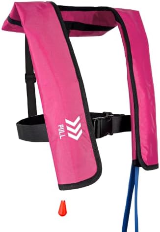 Manual Inflatable Life Jackets for Women,Life Vest for Adults,Preserver PFD for Women,Supports Weight up to 330 pounds by NAUTISHIELD