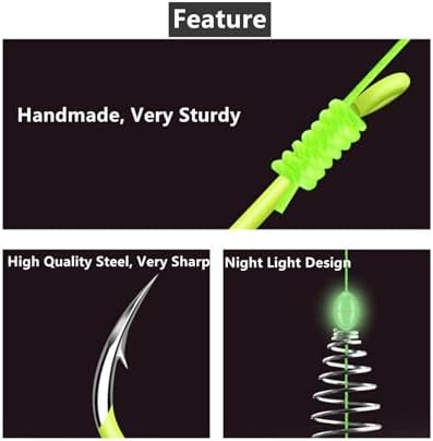 Carp Fishing Hair Rigs Equipment, 10pcs Bait Cage Trap Fishing Hooks with Spring Feeder - Image 4