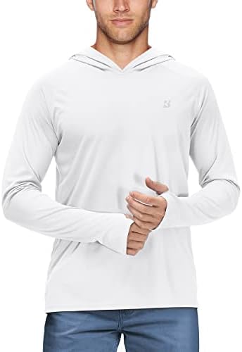Roadbox Mens Fishing Sun Hoodie, Long Sleeve UPF 50+ UV Protection Shirts by Roadbox