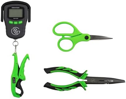 GOOGAN Squad Fishing Pliers, Scissors, and Digital Scale Kit - Essential Fishing Tools for Anglers by GooganSquad