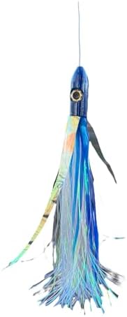 3.5 Oz 7 inch Flying Lure Offshore Trolling Lure, Tuna, Mahi, Wahoo Lure - 1 Pack (Blue/White) by Geronimo