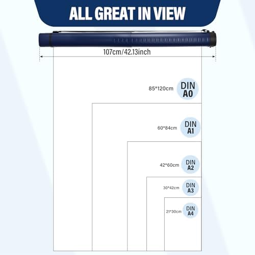 DEWEL Adjustable Poster Tube 24.5"-42", Telescoping Drawing Tube with Strap - Image 5