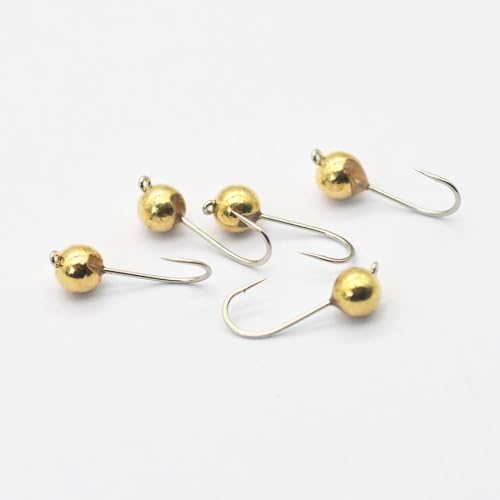 ALICHINO Tungsten Fly Tying Jig Heads for Fly Fishing Small Round Ball Crappie Jig Heads Tungsten Nano Jigs Kit Tungsten Beads with Hook - Image 2