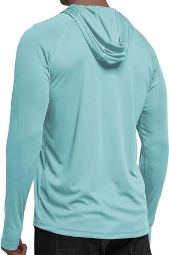 Men's UPF 50+ Sun Protection Hoodie, Long Sleeve Fishing Shirt - Image 3