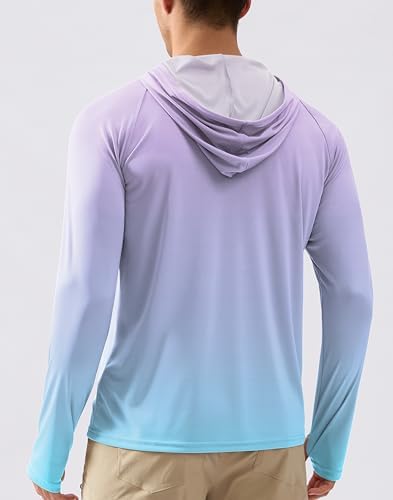 Pudolla Men's Sun Protection Hoodie Shirts UPF 50+ Fishing Hiking Shirt - Image 2