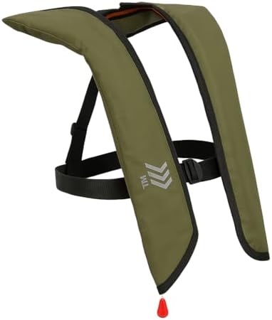 Automatic Inflatable Life Jacket | Low Profile PFD for Adults | Compact Design Self Inflating Life Vest | Supports up to 330 lbs by NLZGA