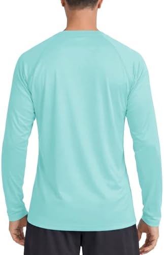 Boladeci Men's UPF 50+ Sun Protection UV SPF Shirts Long Sleeve Lightweight Quick Dry Swim T-Shirts Rash Guard - Image 6