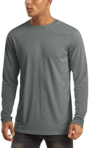 MAGCOMSEN Men's Long Sleeve Shirts UPF 50+ UV Sun Protection Athletic Shirts for Hiking Running Workout Rash Guard by MAGCOMSEN