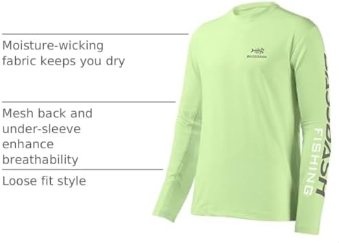 BASSDASH Fishing T Shirts for Men UV Sun Protection UPF 50+ Long Sleeve Tee T-Shirt - Image 4