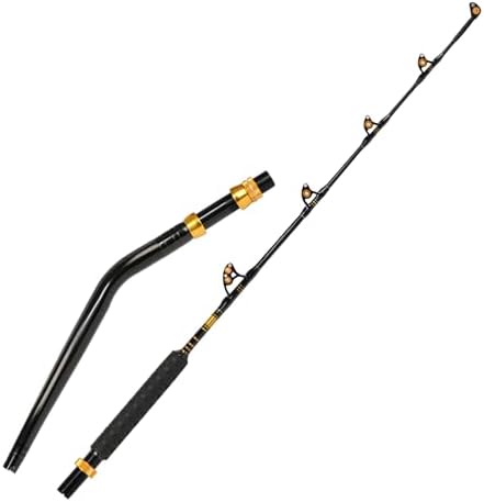 Fiblink Bent Butt Fishing Rod 2-Piece Saltwater Offshore Trolling Rod Big Game Roller Rod Conventional Boat Fishing Pole by Fiblink