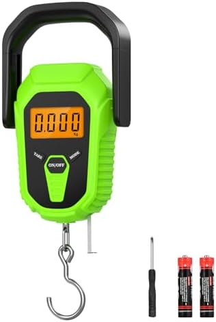 Digital Fishing Scale with Lip Gripper, 110lb/50kg Waterproof Fish Weight Scale with Tape Measure, Hook & Clamp, LCD Display & Hanging Design, Ideal Fishing Gift for Men Anglers by Temracha