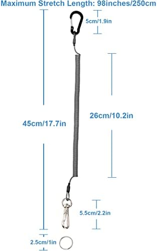 Retractable Coiled Lanyards with Carabiner Clips - Image 4