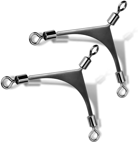 FishTrip 3-Way Fishing Swivels, 15Pcs Three Rolling Swivels for Rigs by FishTrip