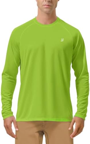 Roadbox Men's UPF 50+ UV Sun Protection Shirts, Long Sleeve Swim Rash Guard by Roadbox