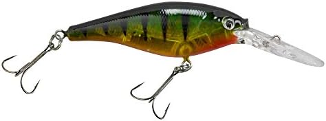 Berkley Flicker Shad Fishing Lure, Flashy Perch, 1/2 oz, 3 1/2in | 9cm Crankbaits, Size, Profile and Dive Depth Imitates Real Shad, Equipped with Fusion19 Hook by Berkley