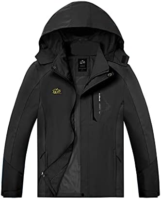 TEZO Mens Rain Jacket Waterproof with Hooded Hiking Coat Lightweight Windbreaker by TEZOSPORTSLIFE