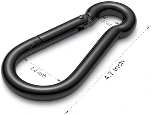 sprookber Stainless Steel Carabiner Spring Snap Hook - 304 Stainless Steel Heavy Duty Clips, Set of 4 - Image 2