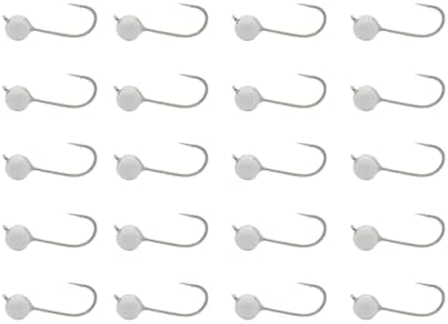 ALICHINO Tungsten Fly Tying Jig Heads for Fly Fishing Small Round Ball Crappie Jig Heads Tungsten Nano Jigs Kit Tungsten Beads with Hook by ALICHINO