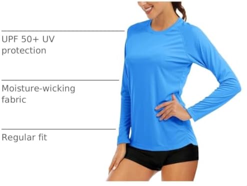 MAGCOMSEN Women's Long Sleeve Shirts UPF 50+ Sun Protection Shirts for Hiking Fishing Workout Rash Guard - Image 4
