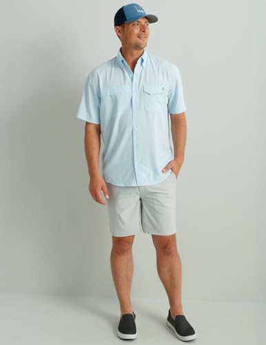 HUK Men's Tide Point Kc Scott Original Artwork Short Sleeve Shirt, Fishing Button Down - Image 6