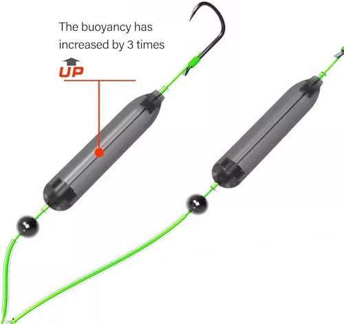 30lots Adjustable Buoyance Hook Tube Bottom Rigs Fishing Accessories for Improved Carps Bites Success Rate Underwater Floating Fish Hook Attractor - Image 2