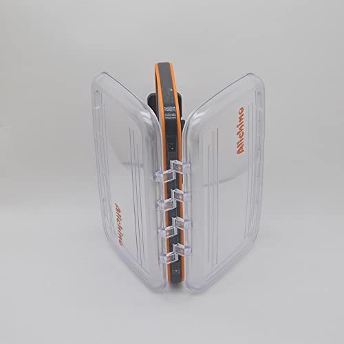 ALICHINO Fly Box for Fly Files Ice Jig Box Two Sided Waterproof Fly Fishing Box for Nymphs and Streamers (Grey Foam Insert, M 7.3 * 4.5 * 1.6Inch) - Image 4