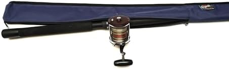 Premium Marine Canvas Fishing Rod Cover Bag Sleeve – Full-Enclosure Rod Protector – Fits One Fishing Rod – Head-to-Head-Zipper Design – Made in USA - Image 4