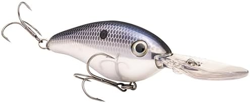 Strike King Pro Model 6XD Fishing Lure, Deep Diving Crankbait, Unique Curved Bill, Free-Floating Rattle Chambers, 1-Ounce, Dives to 19-Feet, Size 1 Treble Hooks by StrikeKing