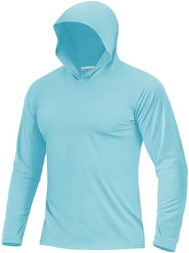 Boladeci Men's UPF 50+ Sun Protection Lightweight Hoodie Shirts Long Sleeve Fishing Shirt SPF UV Hiking Swim by Boladeci