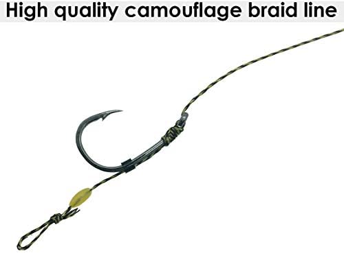 YOTO 24PCS-Carp-Fishing-Hair-Rigs,Carp Fishing Gear with Wide Gape Hook,Zig Rigs Carp Fishing Kit with Carp Accessories - Image 6
