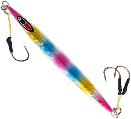 CalissaOffshore® Speed Jig 80g - 550g Tuna Rigged 3/0 + 7/0 Assist Hooks Butterfly - Vertical Speed Lure Slow Pitch Flat 150g 250g 400g by CalissaOffshoreTackle