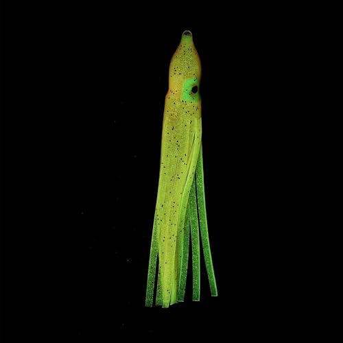 Fishing Squid Skirts, Glow Soft Plastic Trolling Lures Luminous -Fitting for (Bass/Trout/Salmon/Saltwater/Fishing Bait) - Image 4