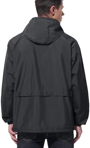 UIQUR Mens Rain Jacket Raincoat Waterproof Windbreaker - Image 2