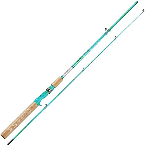 Sougayilang Fishing Rods Ultra Light Rods 2 Pieces Cork Handle Spinning &Baitcasting Rod for Trout Crappie -5'6" by Sougayilang