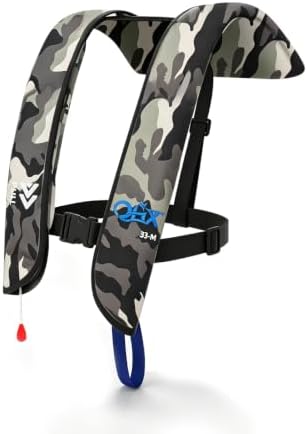 Manual Inflatable Life Jacket for Adults, Lightweight PFD Life Vests with Adjustable Design, Fitted Water Safety Vest for Kayaking Fishing Boating Sailing and Outdoor Water Sports, Supports Up 330 LBs by Unknown