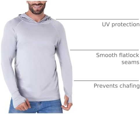 OYGSieg 4 Pack Men's Sun Hoodies UPF50+ Fishing Shirts Athletic Rash Guard - Image 4