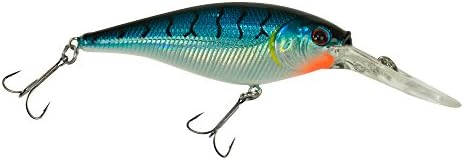Berkley Flicker Shad Fishing Lure, Blue Tiger, 1/2 oz, 3 1/2in | 9cm Crankbaits, Size, Profile and Dive Depth Imitates Real Shad, Equipped with Fusion19 Hook by Berkley