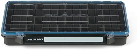 Plano StowAway 3700 Waterproof Stow Tackle Box, IPX7 Waterproof, with Rustricor, Single Latch Design, Transparent DuraView Lid, Stackable Storage for Fishing Bait, Lures and Gear by PLANO%C2%AEOutdoors