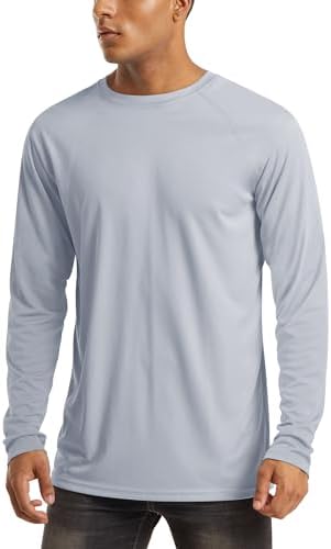 MAGCOMSEN Men's Long Sleeve Shirts UPF 50+ UV Sun Protection Athletic Shirts for Hiking Running Workout Rash Guard by MAGCOMSEN