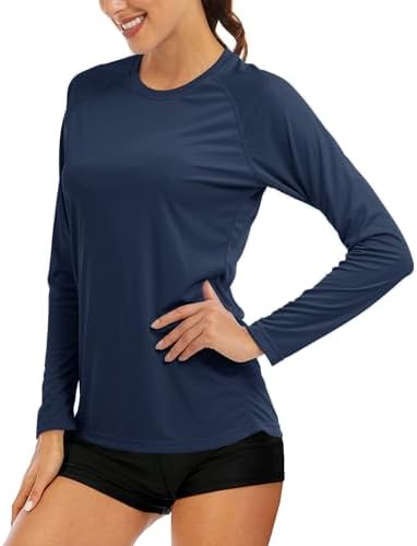 MAGCOMSEN Women's Long Sleeve Shirts UPF 50+ Sun Protection Shirts for Hiking Fishing Workout Rash Guard by MAGCOMSEN