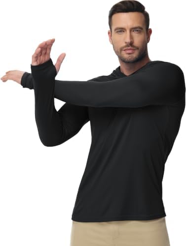 Boladeci Men's UPF 50+ Sun Protection Lightweight Hoodie Shirts Long Sleeve Fishing Shirt SPF UV Hiking Swim - Image 2