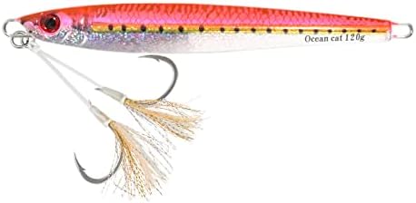 OCEAN CAT 1 PC Slow Fall Pitch Fishing Lures Sinking Lead Metal Flat Jigs Jigging Baits with Hook for Saltwater Fishing 4 Colors 160G/200G - Image 3
