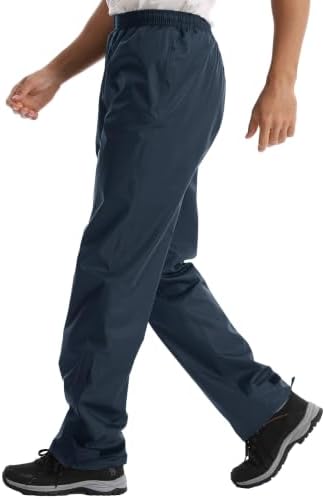 iCreek Men's Rain Pants Waterproof Breathable Lightweight Rain Over Pants - Image 2