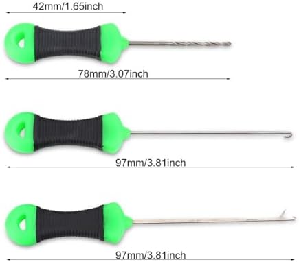 3PCS Fishing Bait Needles Carbon Steel Carp Baiting Hook Drill Rig Tools Saltwater & Freshwater​ - Image 2