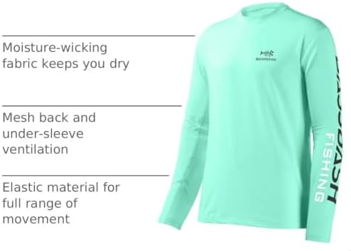 BASSDASH Fishing T Shirts for Men UV Sun Protection UPF 50+ Long Sleeve Tee T-Shirt - Image 3