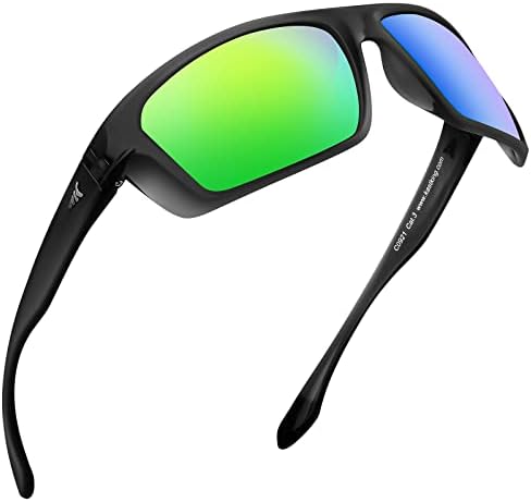 KastKing Huzzah Polarized Sport Sunglasses for Men and Women, Wrap Design by KastKing