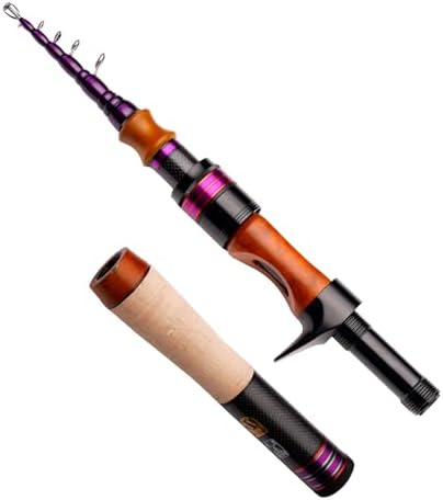 PURELURE Telescopic Fishing Rod Spinning & Casting Travel Rod Ultralight 5' by PURELUREOutdoor