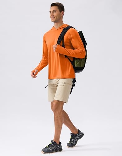 Pudolla Men's Sun Protection Hoodie Shirts UPF 50+ Fishing Hiking Shirt - Image 3