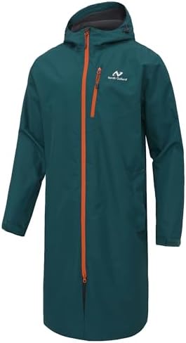 NORDIC OUTLAND Rain Jacket Men,Waterproof Breathable Long Raincoat with Hood Mesh Lining,Windbreaker for outdoor activities by NordicOutland