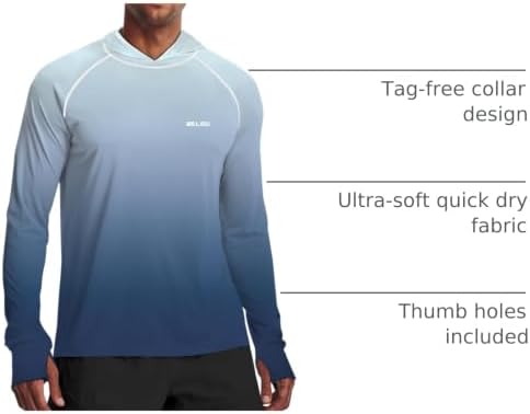 Men's UPF 50+ Sun Protection Hoodie, Long Sleeve Fishing Shirt - Image 4